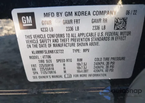 2022 Buick Encore Gx Fwd Essence z USA, uszkodzony, nr VIN KL4MMFSL8NB132722